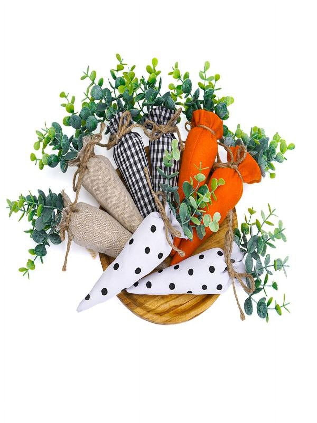 Artificial Carrot Decor,Stuffed Carrot Vase Fillers,Rustic Carrots For Decor,Farmhouse Style Carrots,Tiered Tray Carrot Decor,Easter Carrot Decoration For Easter Party Home Diy Craft Decor